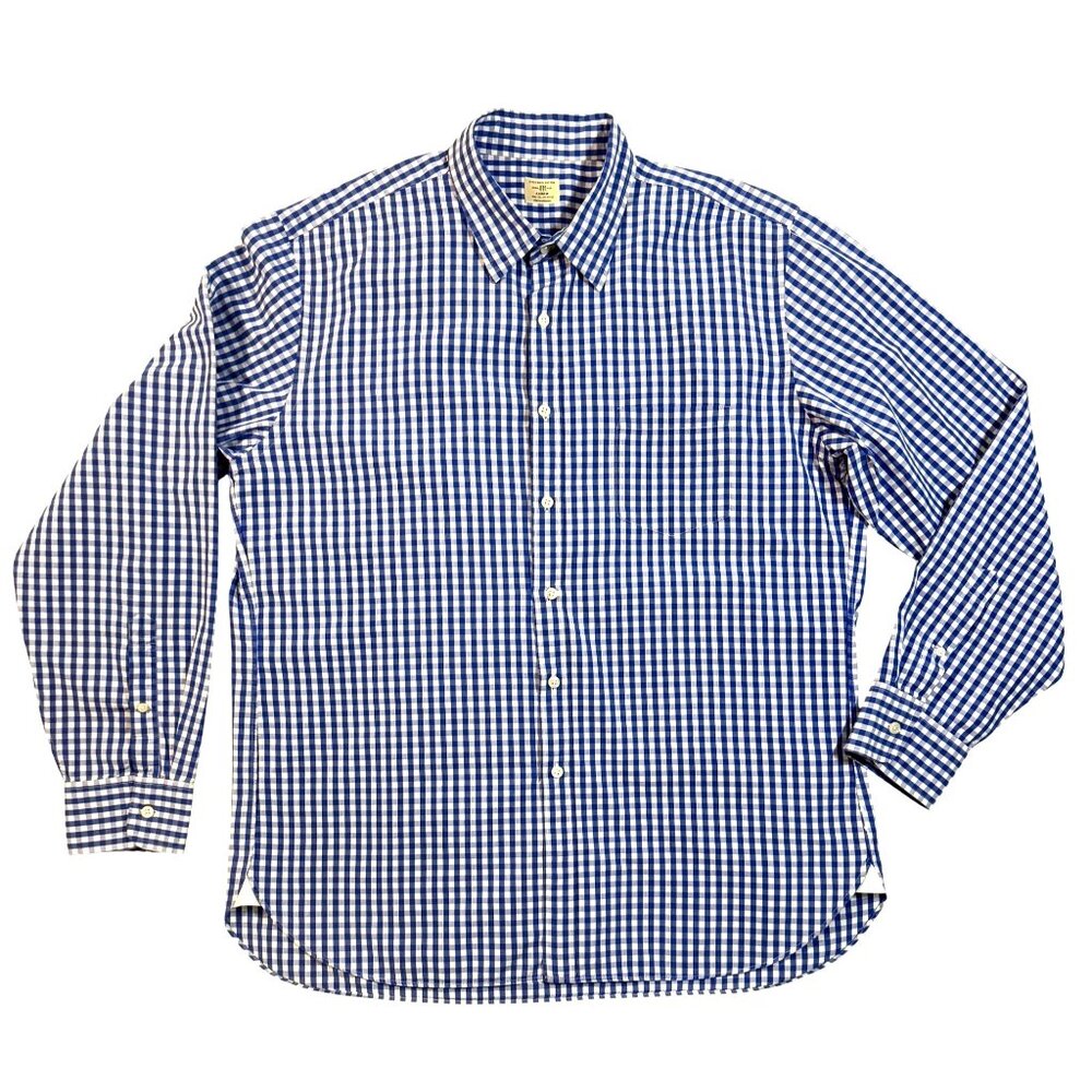 J.Crew Heritage Gingham 2-Ply Cotton Button-Down Shirt XL | Classic Fit